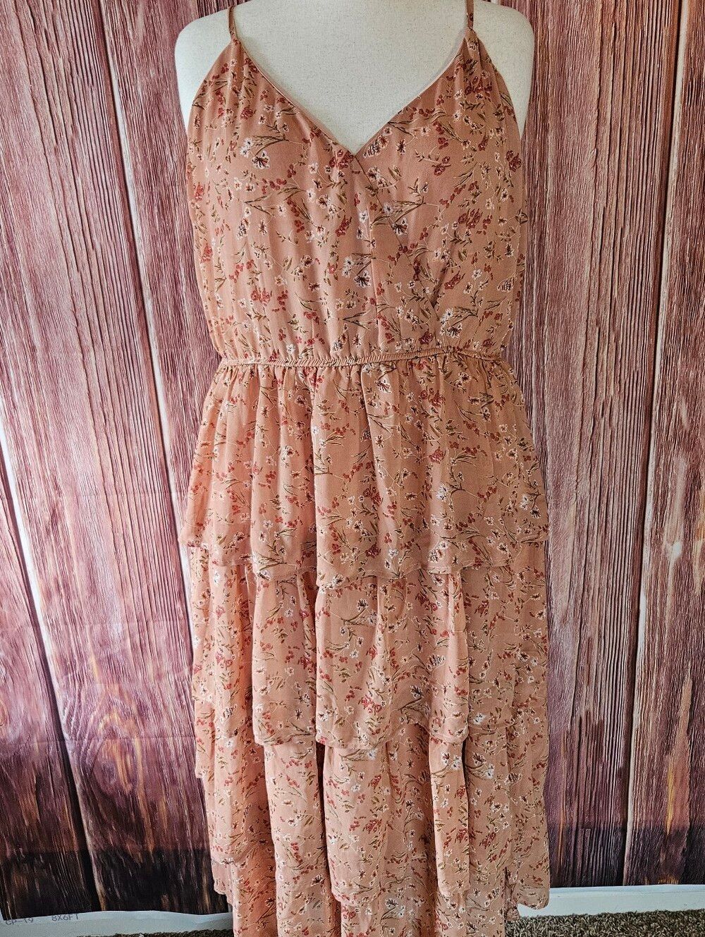 FSL Apparel Georgette Midi Sundress Plus Size 1X